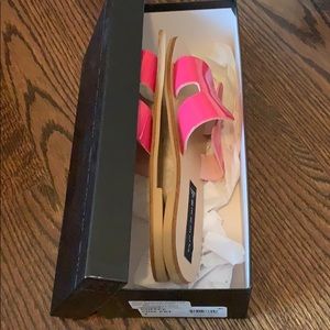 Steven Greece Slides Pink Patent Sz7 New in box